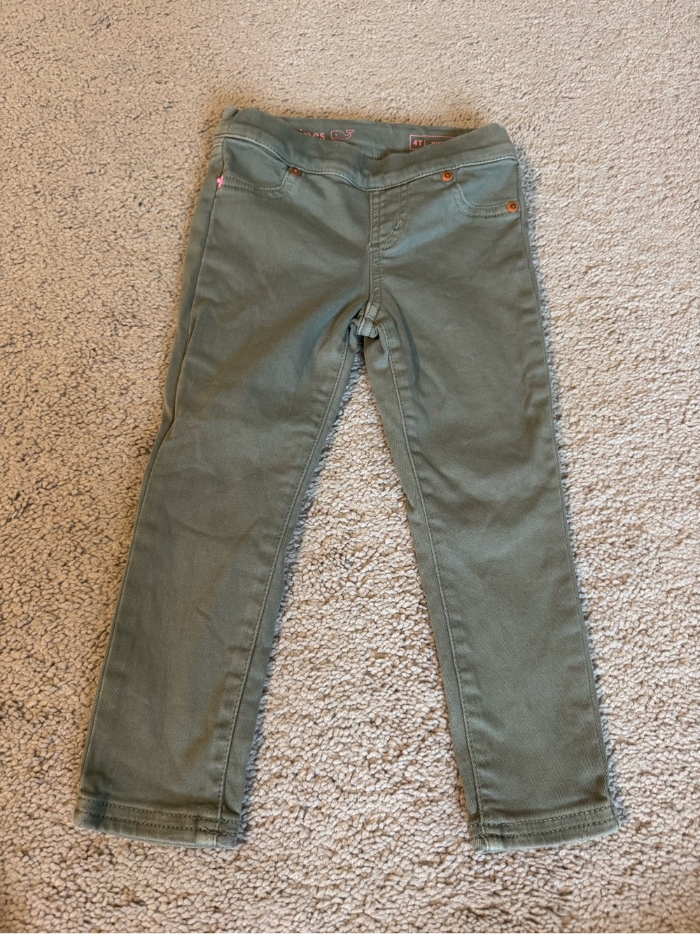 Vineyard Vines Girls' size 4 Olive Green Stretch Knit Pants